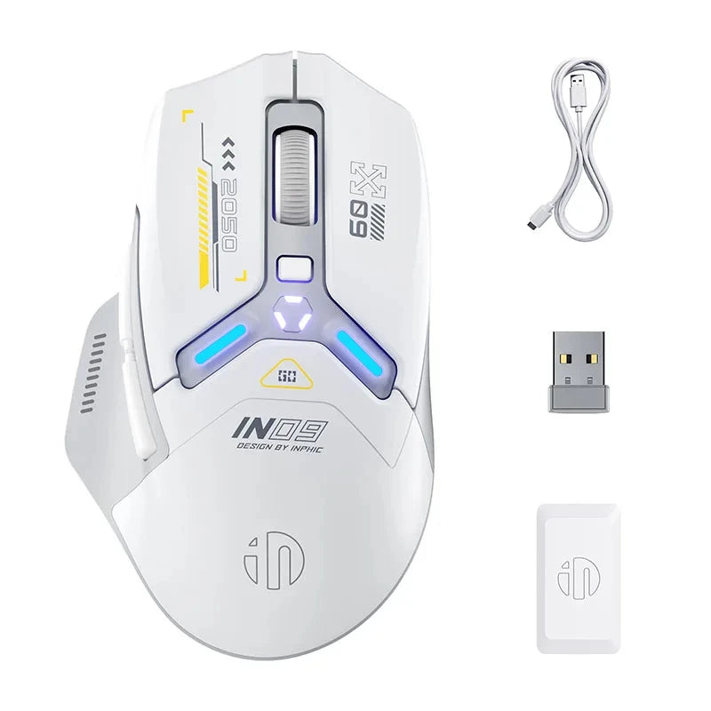 Kabellose RGB Gaming-Maus IN9 mit Bluetooth & Akku
