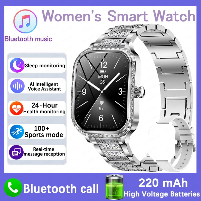 Elegante Damen Fitness Smartwatch mit Anruffunktion