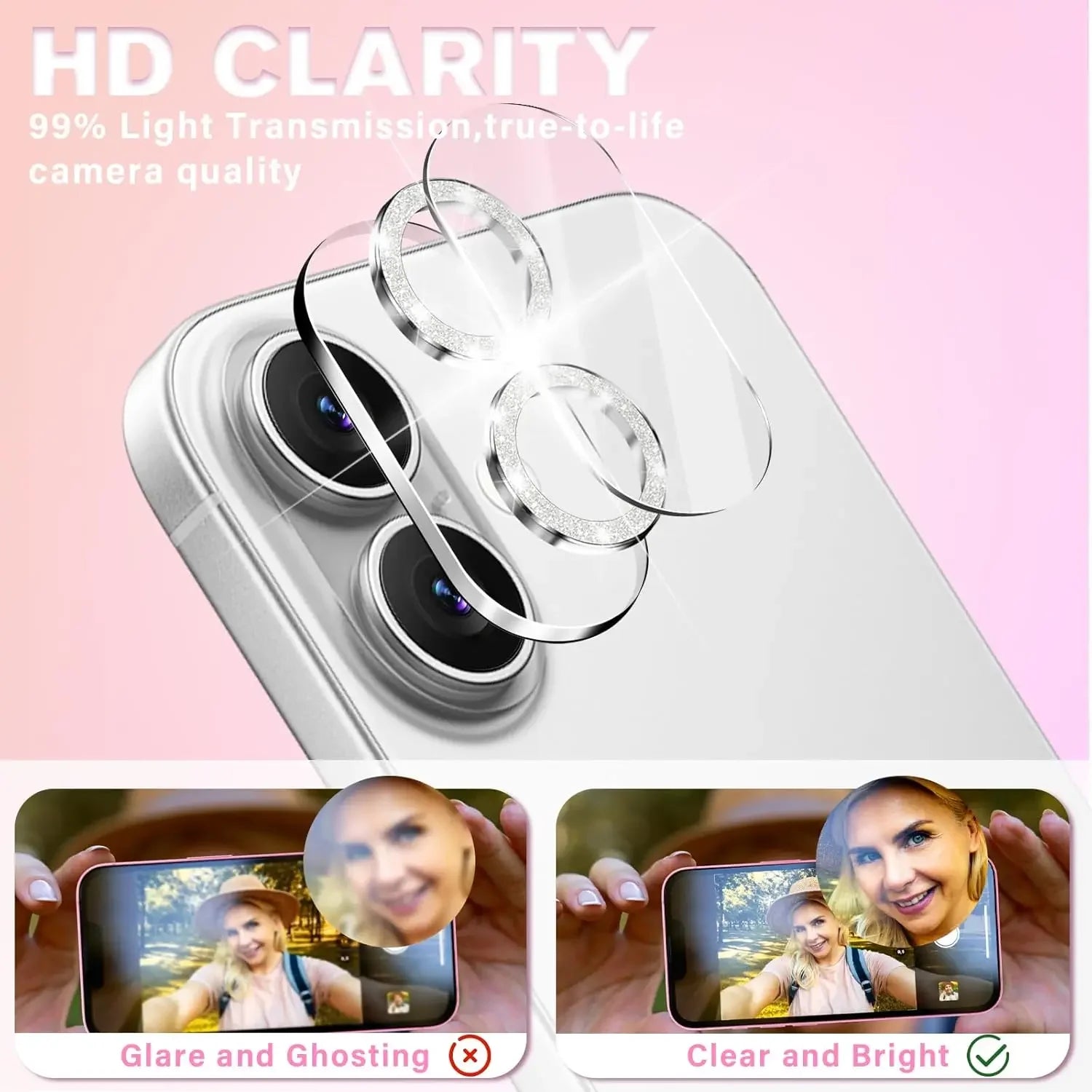 Glänzende Kameraobjektiv-Abdeckung für iPhone 17 Serie