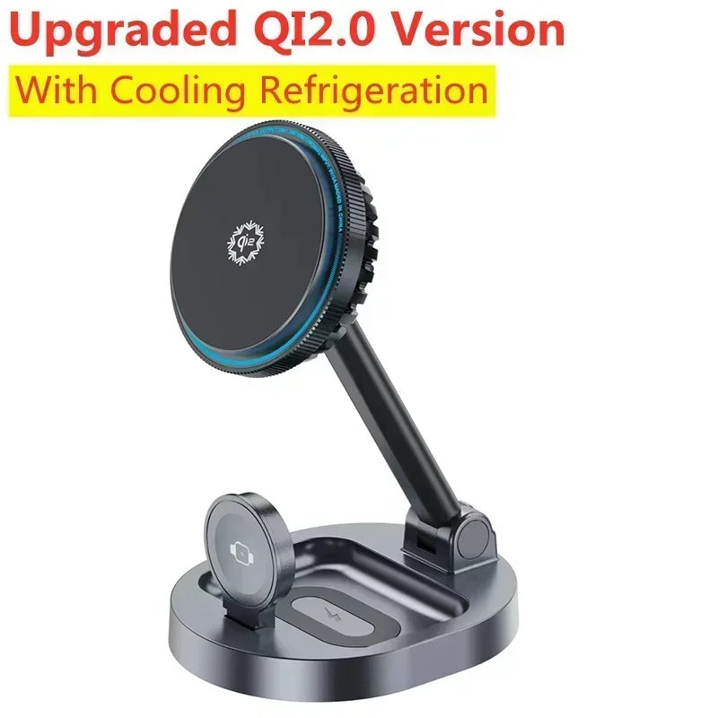 3-in-1 Qi2 Magnetisches Kühlladegerät für iPhone & Watch