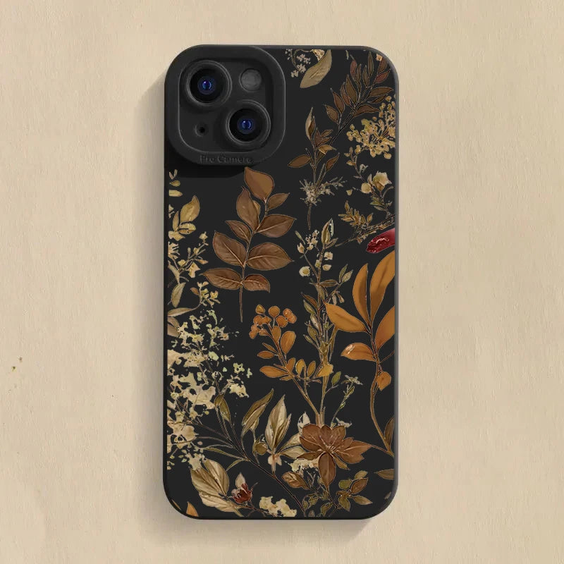 Herbstliche Blätter Hülle für iPhone aus Silikon