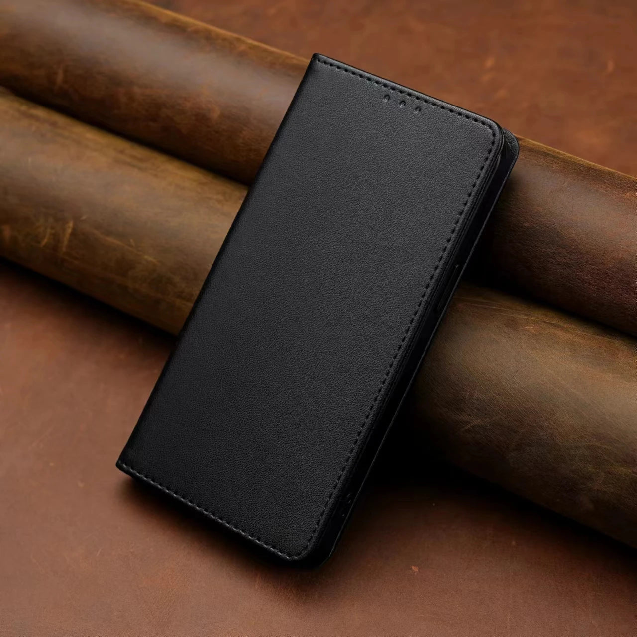 Étui en cuir de luxe avec fente pour carte Xiaomi