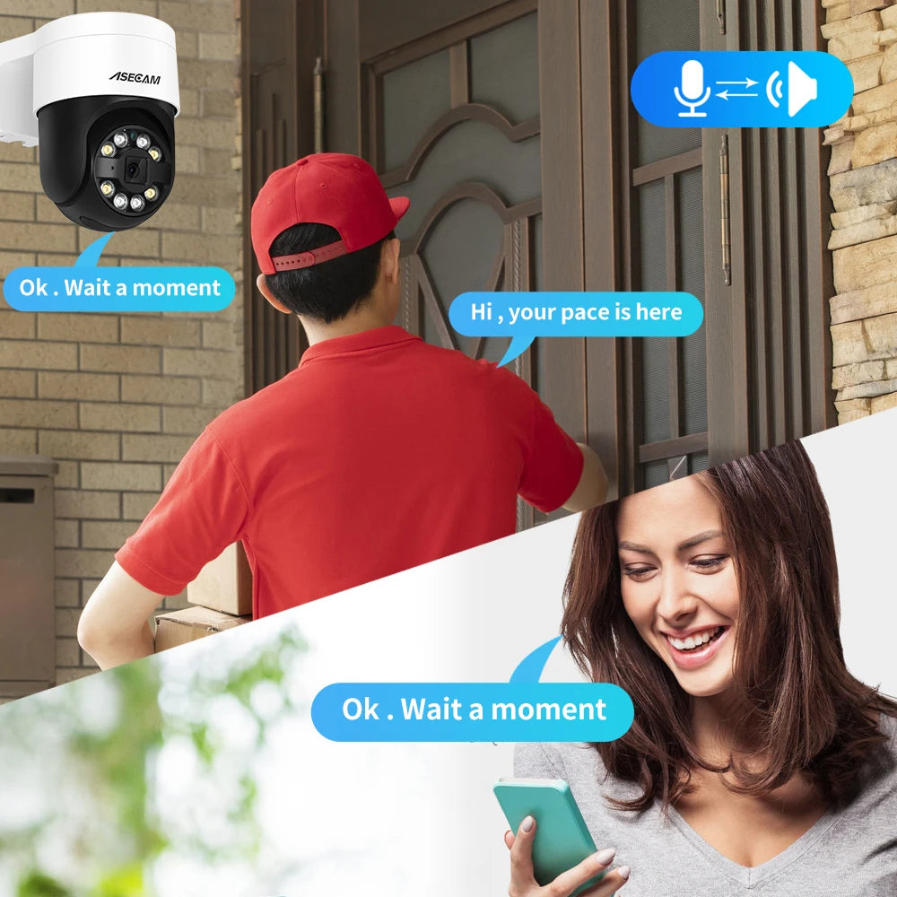 4K 8MP POE PTZ Kamera mit KI und Farbnachtsicht