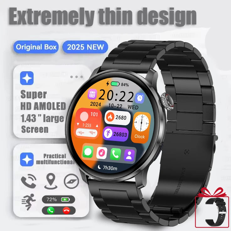 2025 Damen Smartwatch GPS Sport Gesundheit Bluetooth