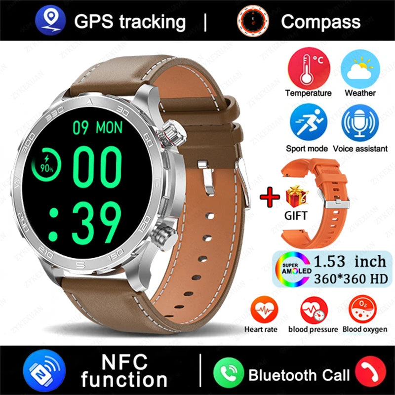 Sport Smartwatch 2025 mit GPS, NFC & AMOLED Display