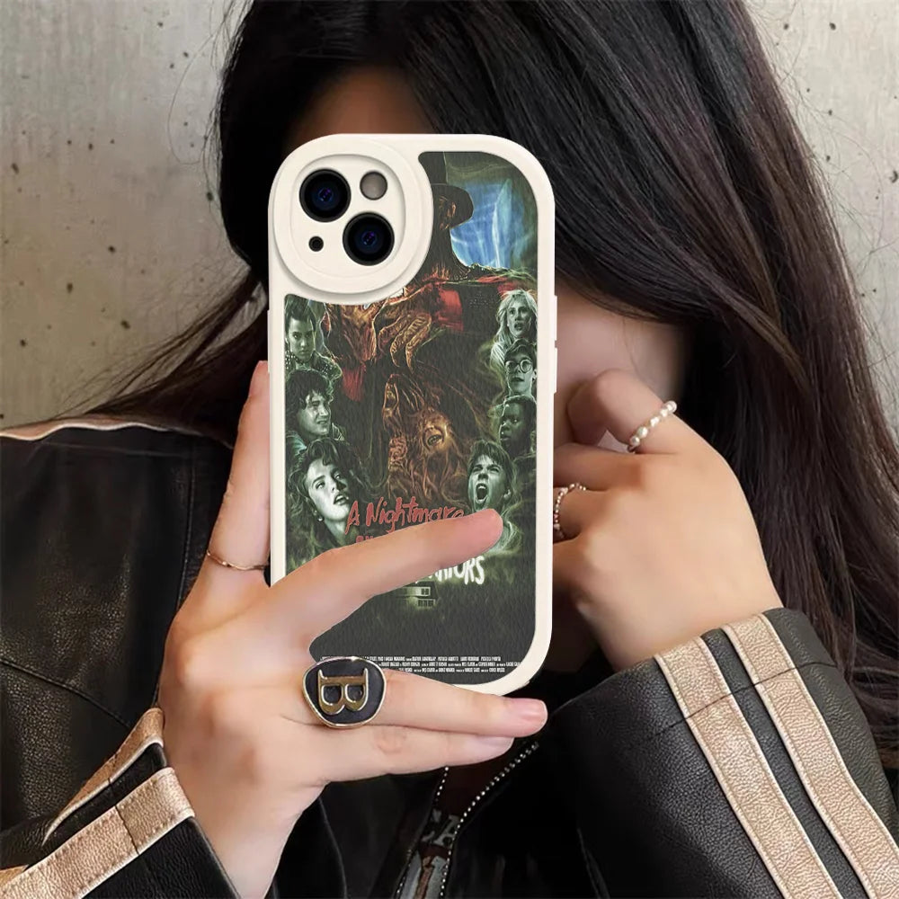 Freddy Krueger Horror Leather Case for iPhone Models