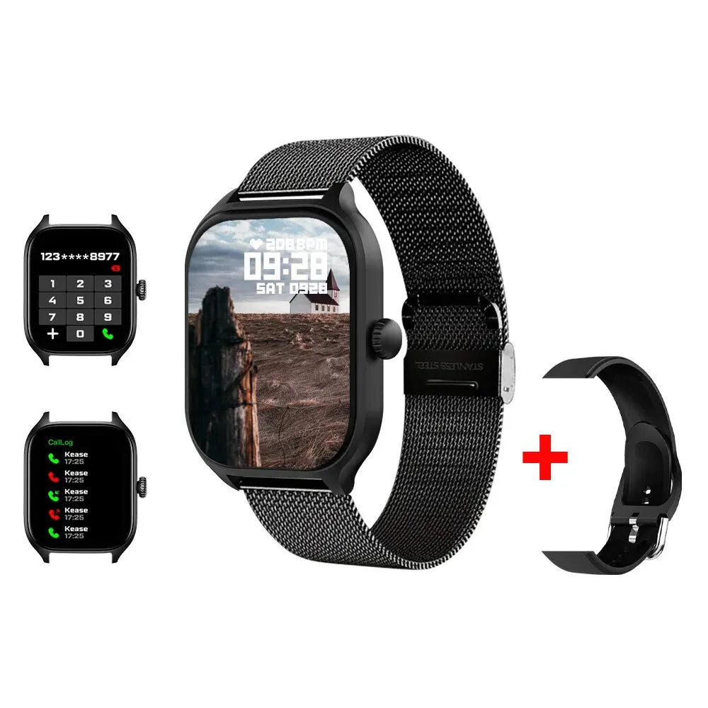 Smartwatch 2,01" HD Display mit Anruf- & Nachrichtenfunktion