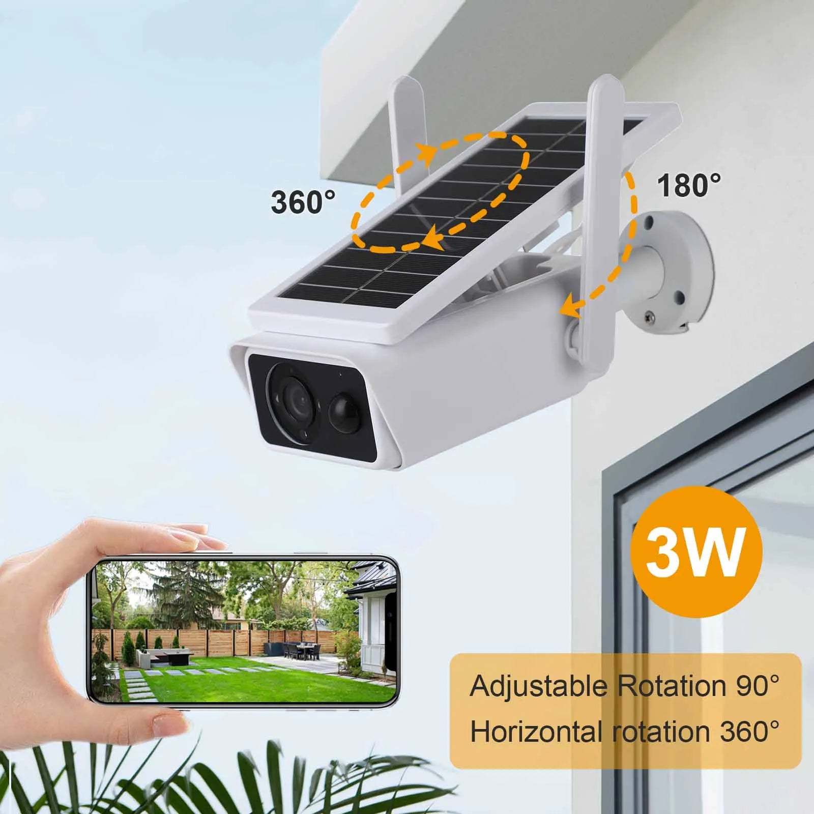 4K Solar WLAN Kamera 8MP Outdoor mit Akku & IP66