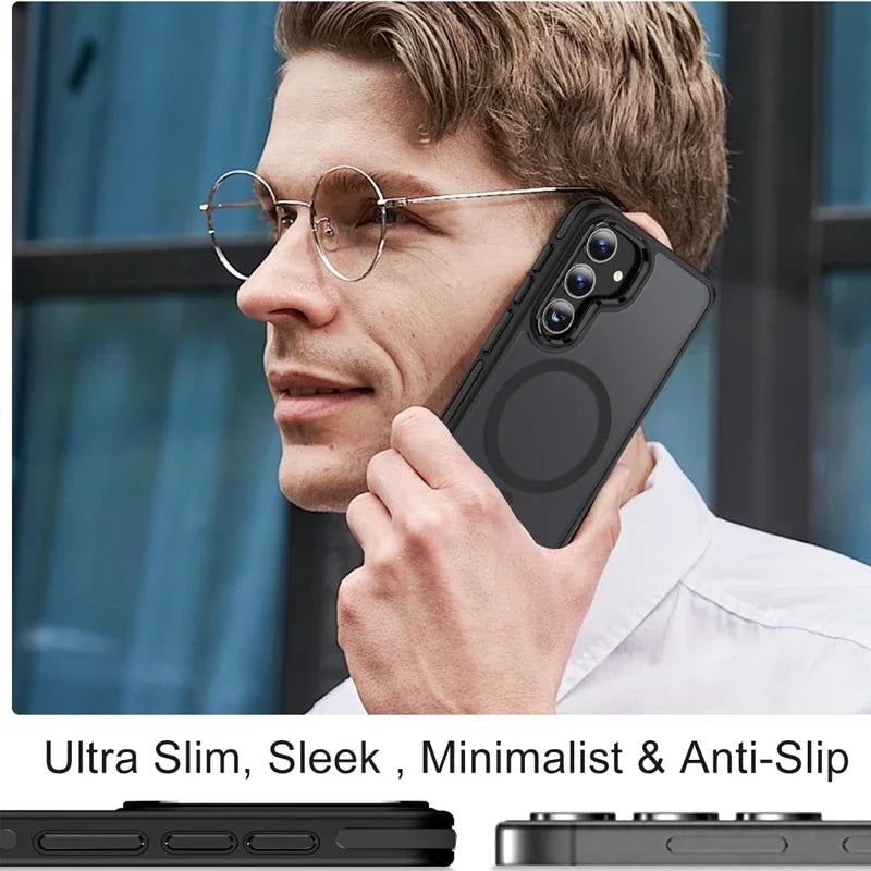 Magnetische Handyhülle mit Ständer für Galaxy S25