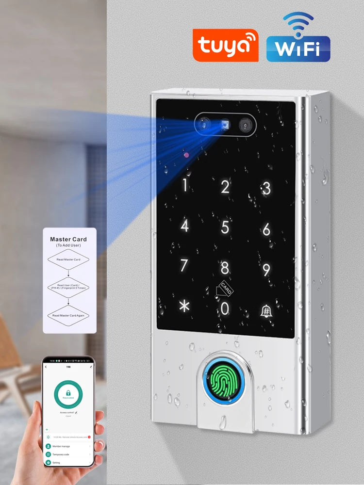 IP66 Tuya WiFi RFID Zugangskontrolle mit Gesichtserkennung