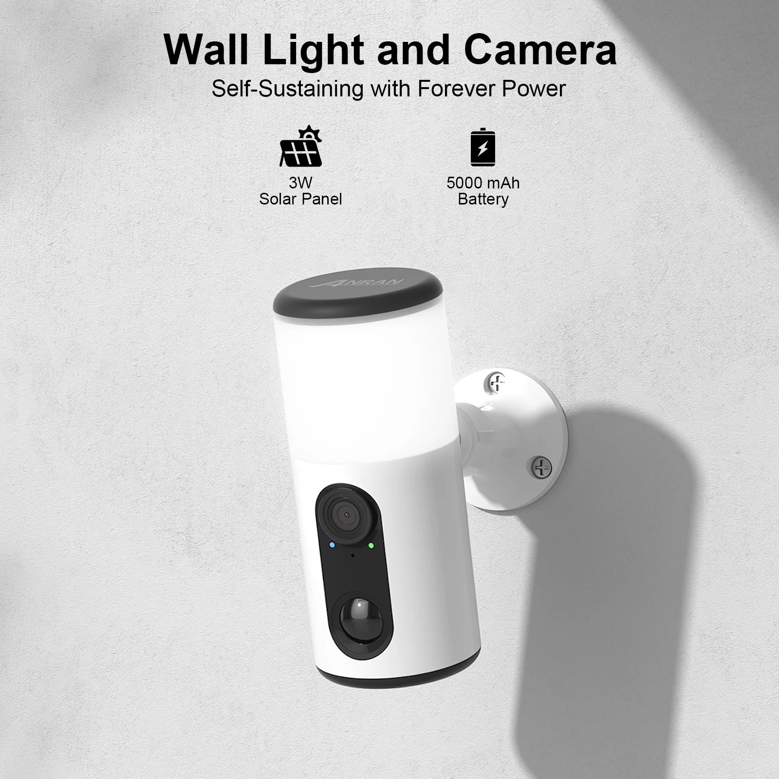 Solar Flutlichtkamera 2K WLAN Akku Außenüberwachung