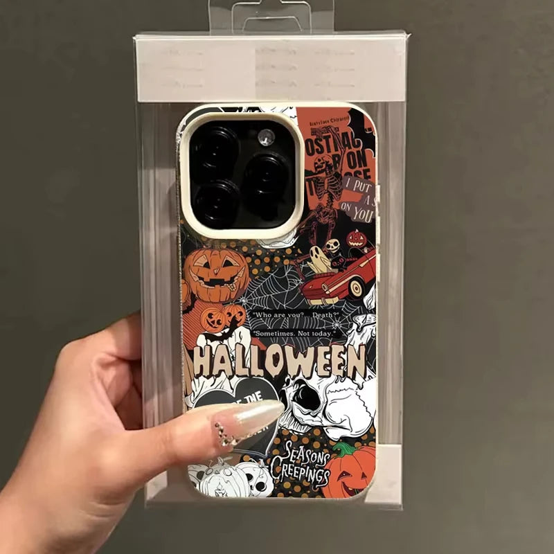 Creepy pumpkin silicone case for iPhone