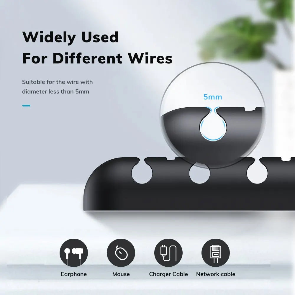 Magnetic silicone cable holder for cables