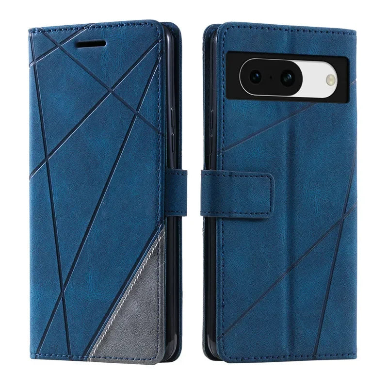 Magnetische Leder Flip Hülle Pixel