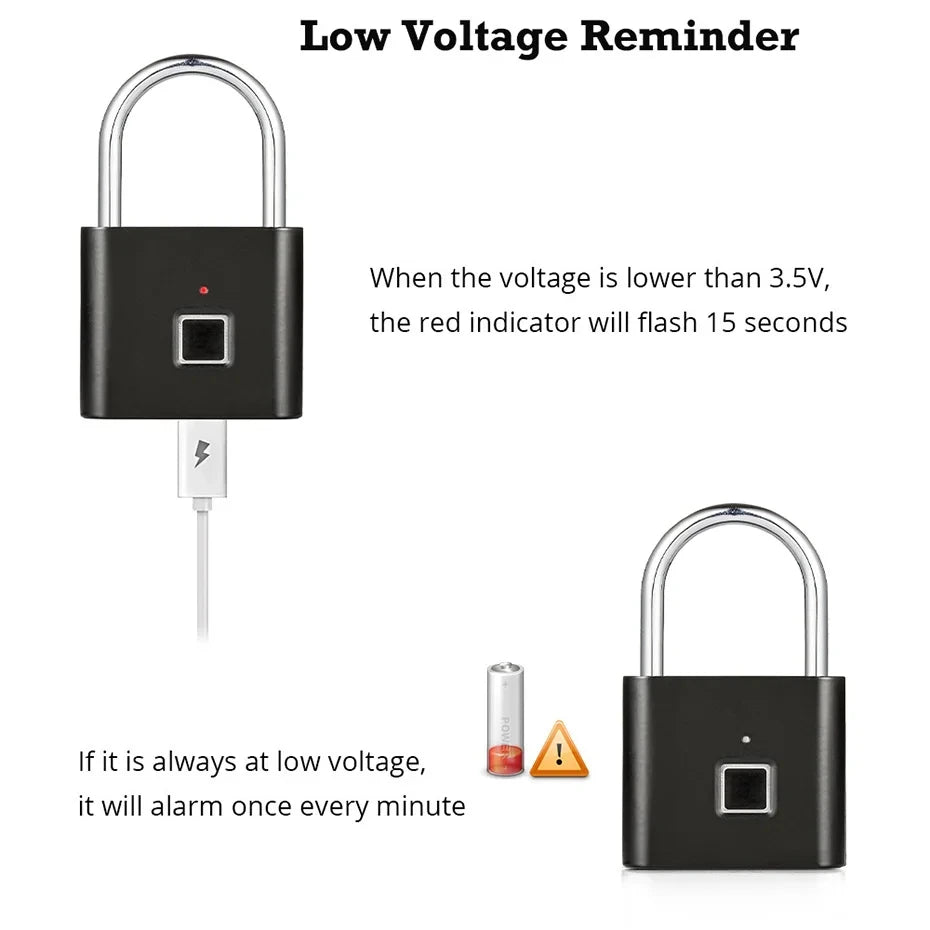 USB Fingerabdruck Vorhängeschloss wasserdicht