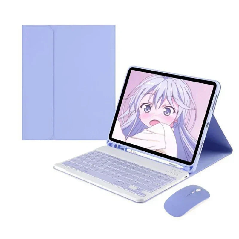 Kabellose Tastatur mit Maus für iPad Hülle