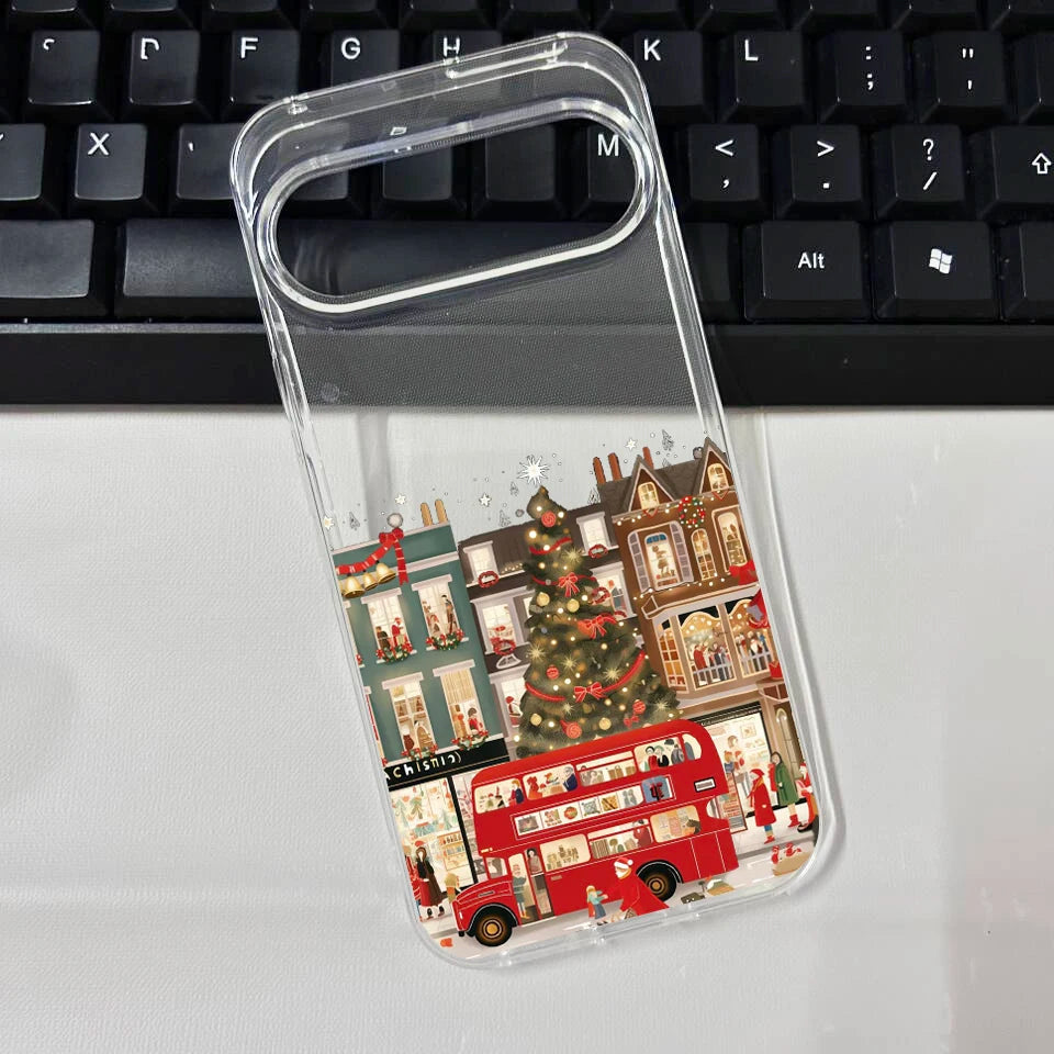 Cute winter phone case with snow motif for Google Pixel