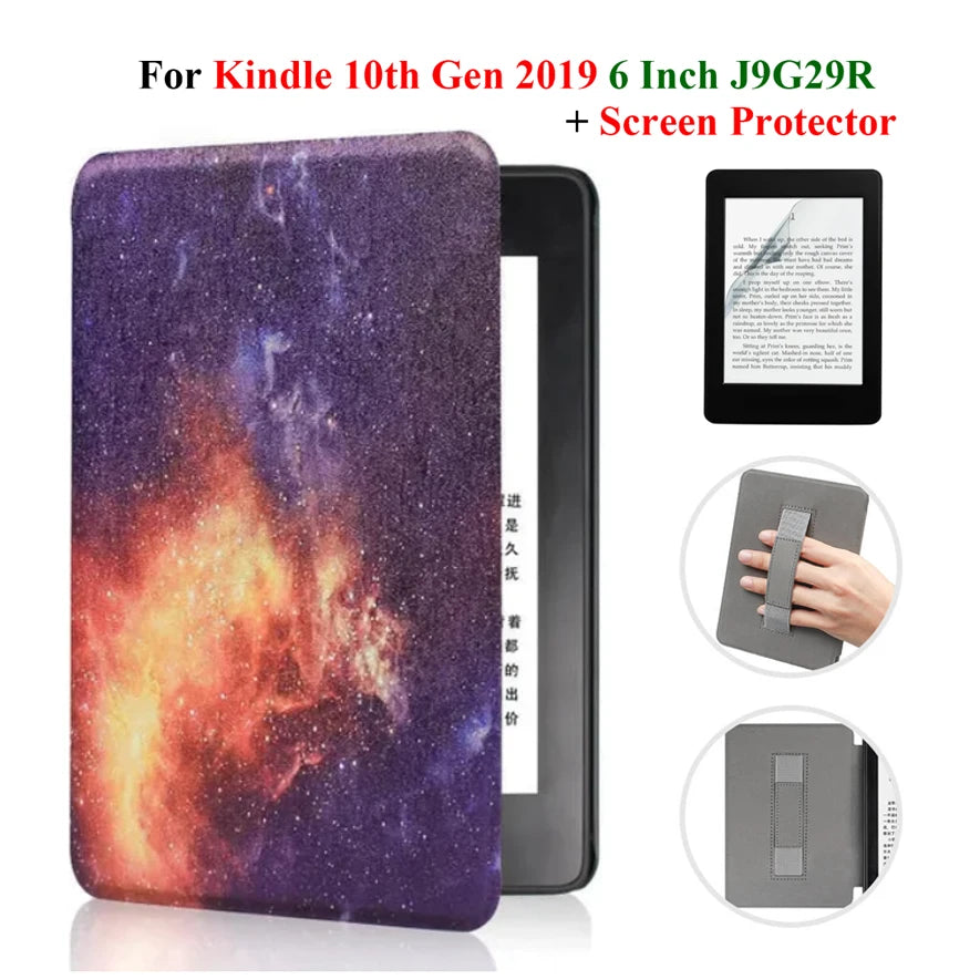 Étui + protection d'écran pour Kindle 10e génération 6 pouces