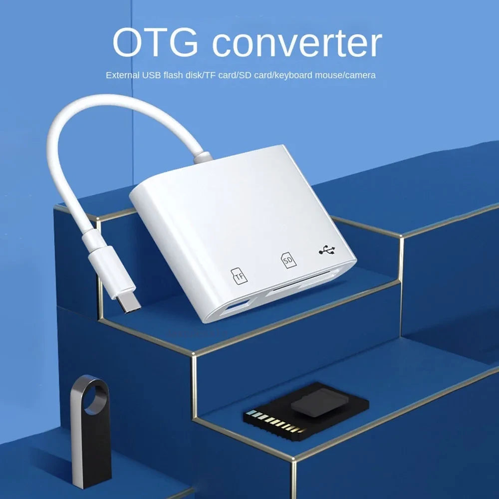 3-in-1 USB-C Kartenleser TF/CF/SD