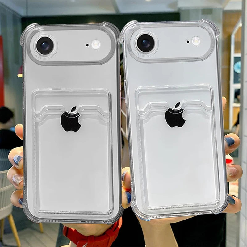 Schockresistente Klare Wallet Hülle für iPhone 17 Pro Max