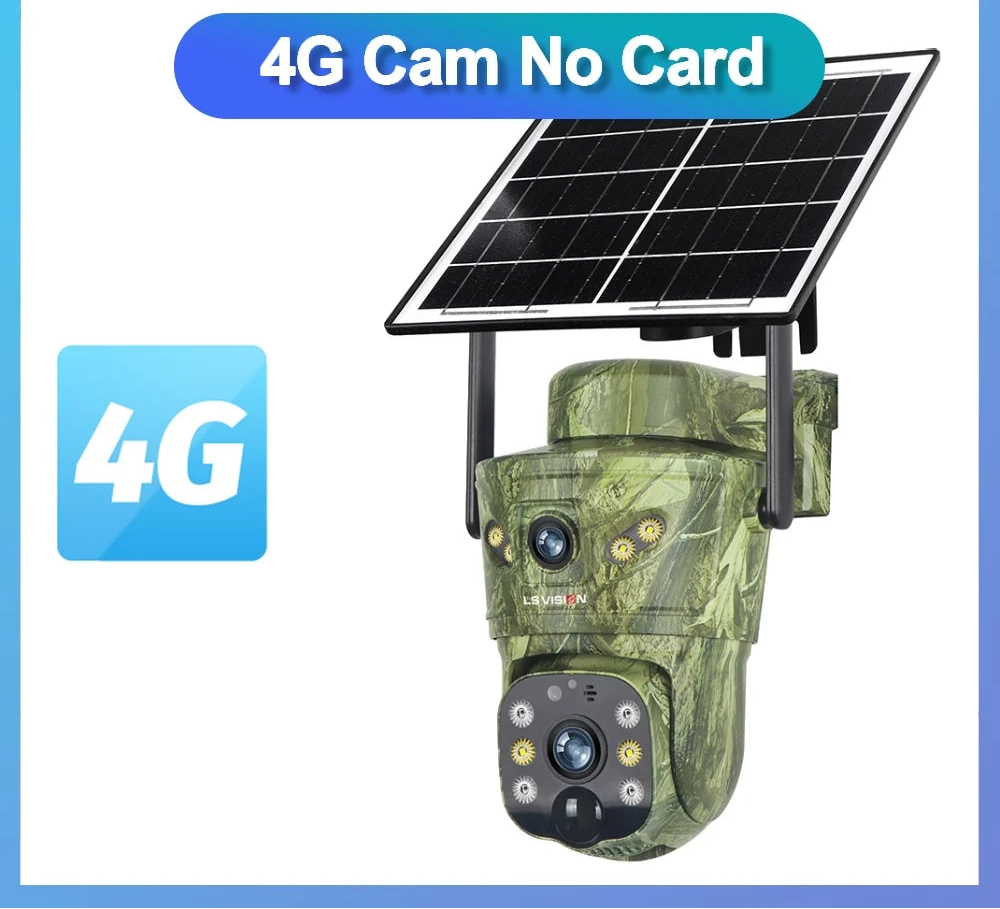 8MP 4G Solar Überwachungskamera mit Dual Bildschirmen