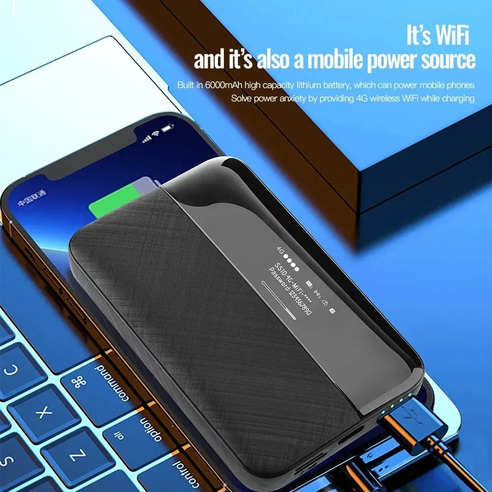 Kuwfi 4G Pocket WiFi Router 6000mAh