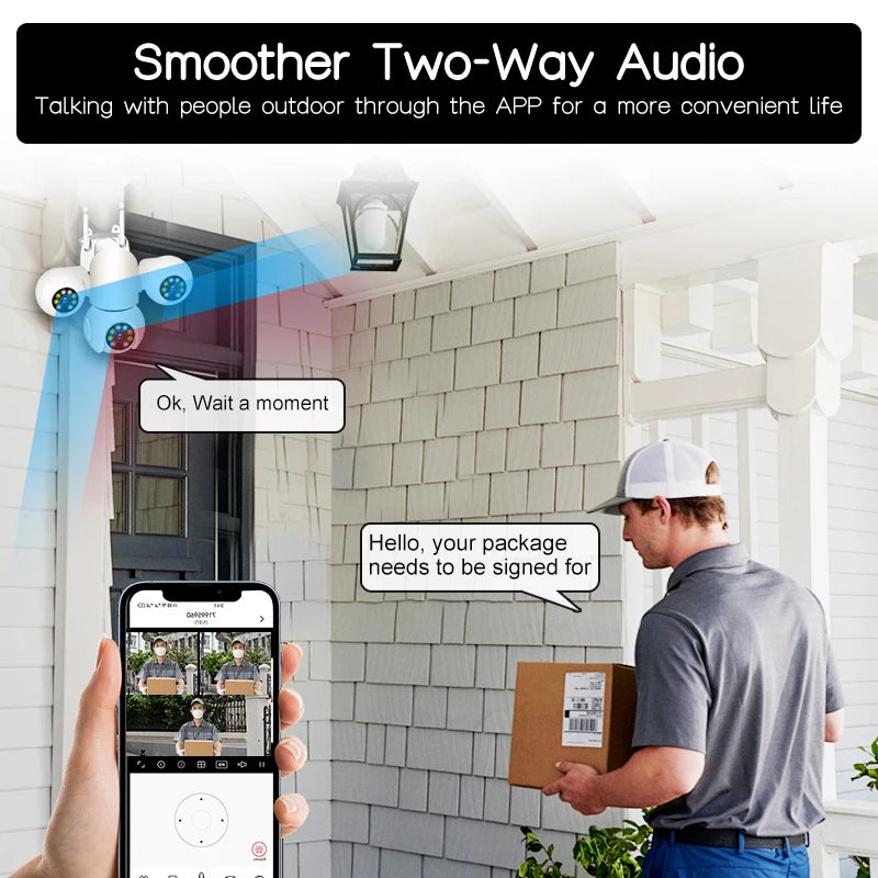 15MP IP Kamera Drei Linsen PTZ WLAN Außen