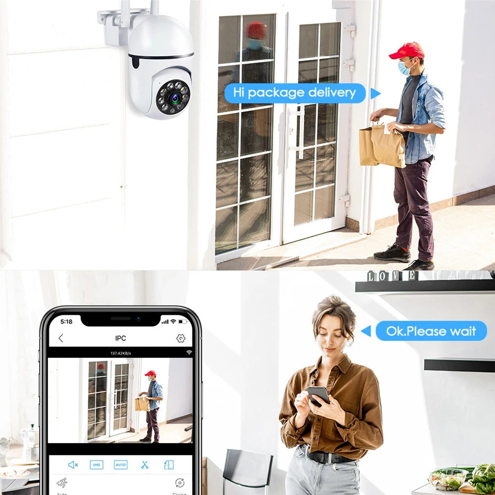 8MP WLAN Überwachungskamera mit Zoom & Audio