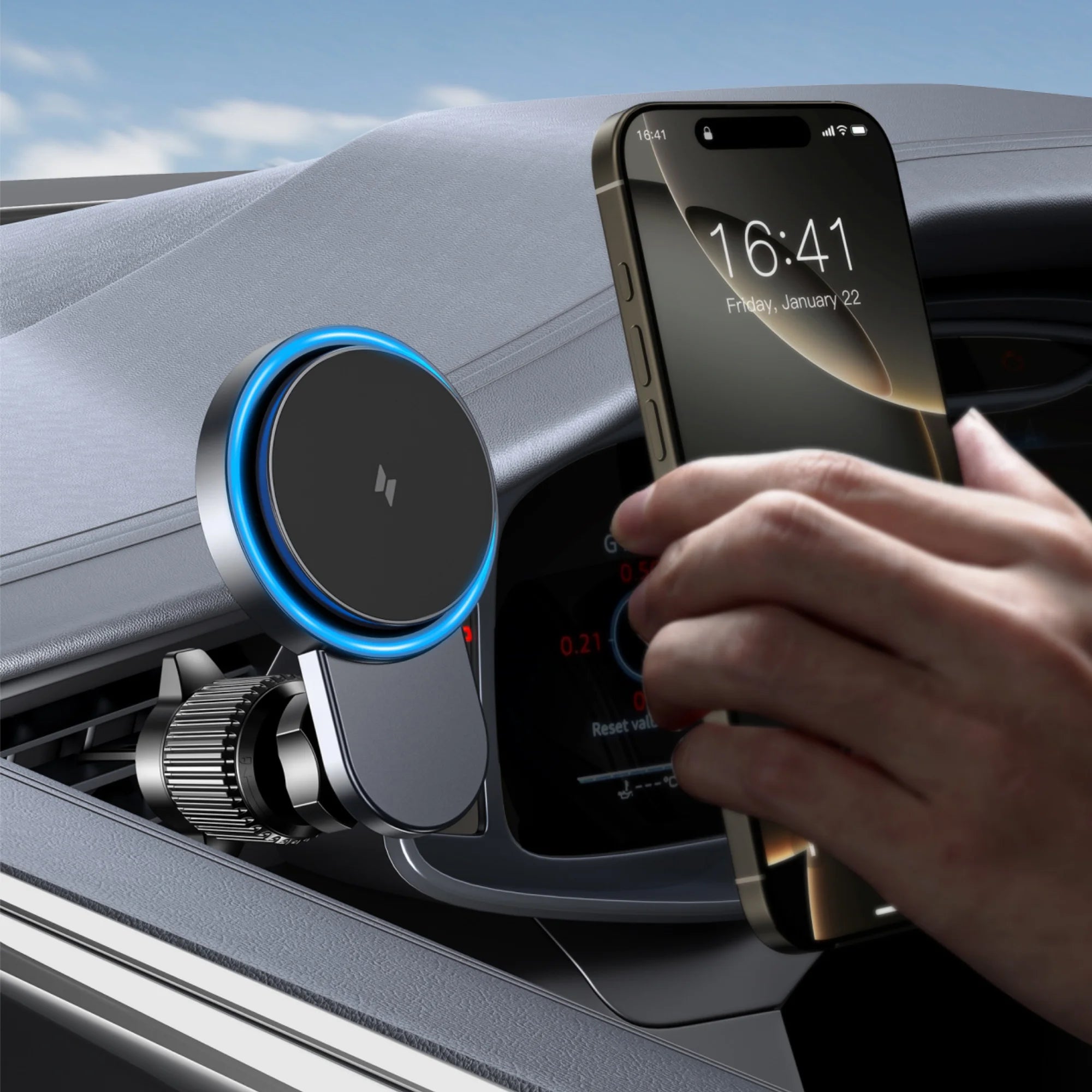 Magnetischer Auto-Ladehalter mit MagSafe & Lüfter