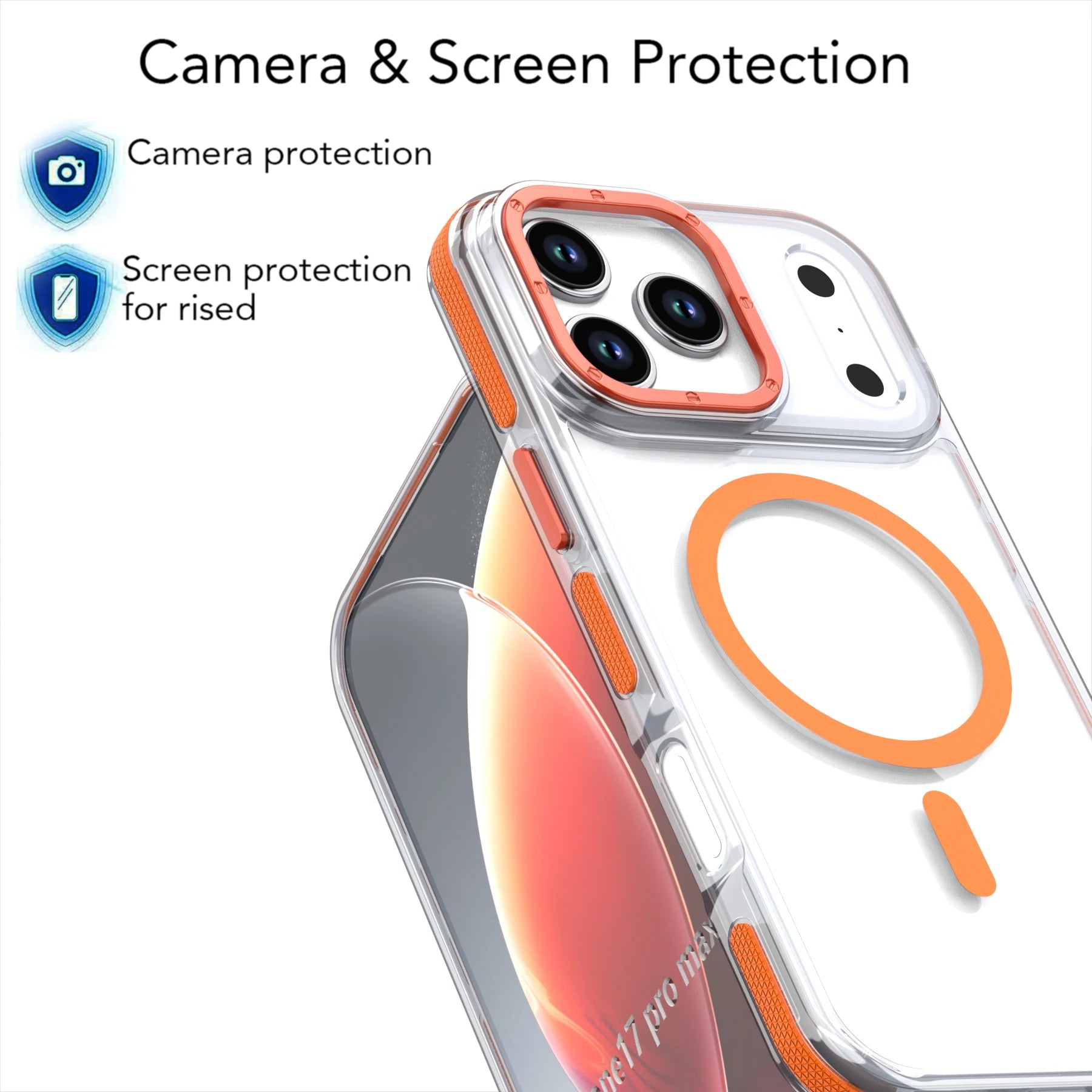 Luxury magnetic MagSafe Clear case for iPhone