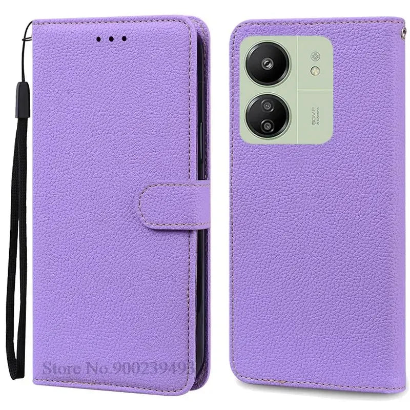 Leder Klapphülle für Redmi 13C