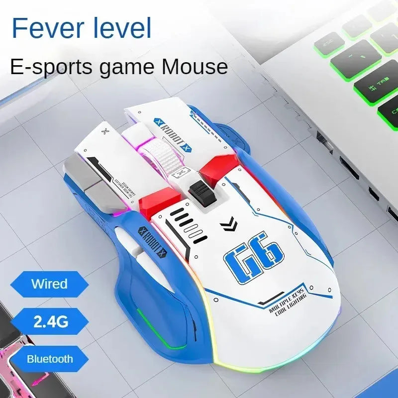 Leichte Tri-Mode RGB Gaming-Maus mit 16000 DPI