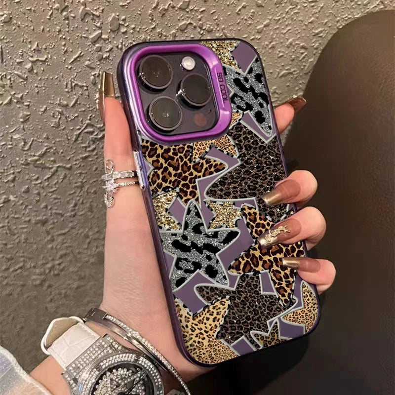 Leopardenprint Stern Design Hülle für iPhone 17