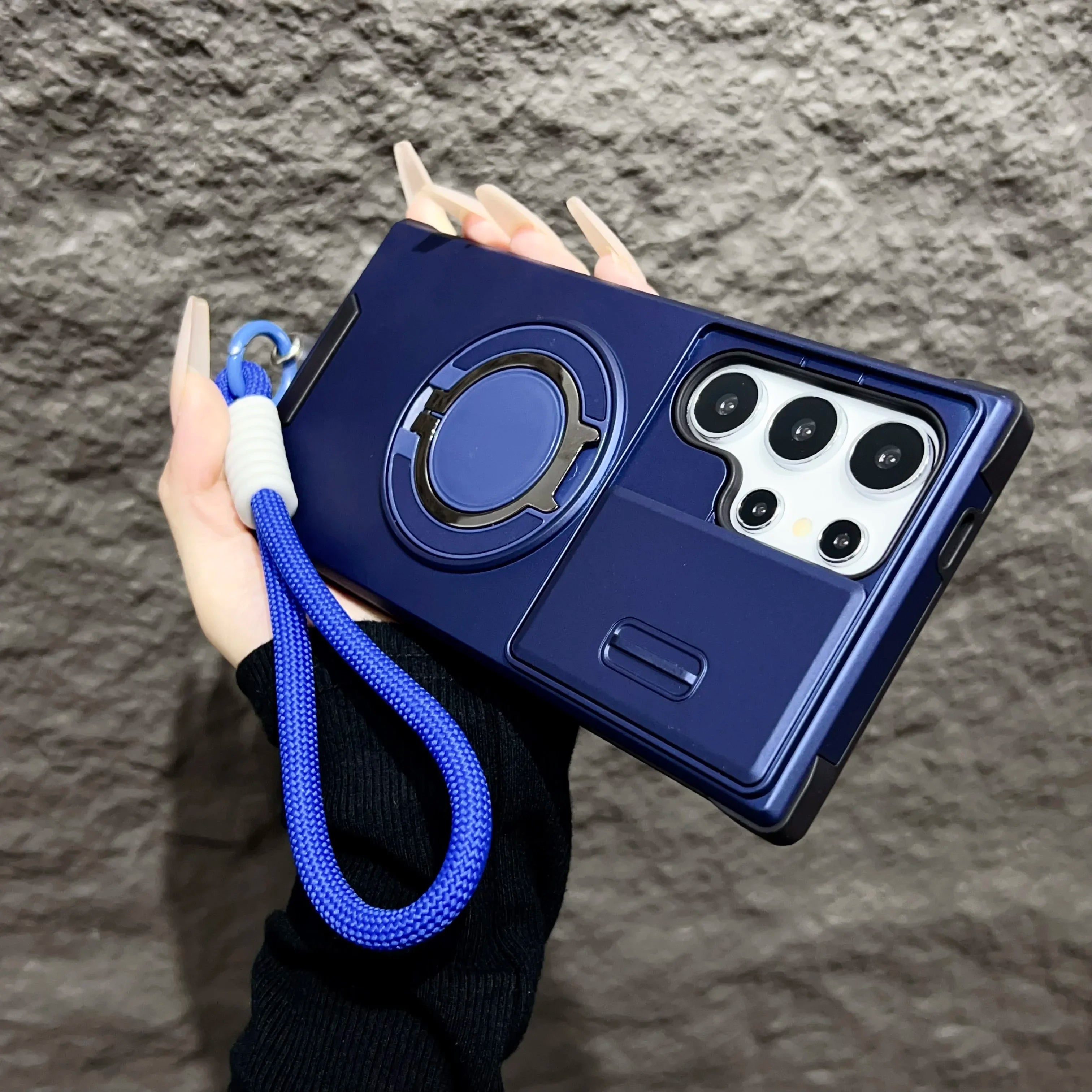 Magnetic armor case with stand for Galaxy S25