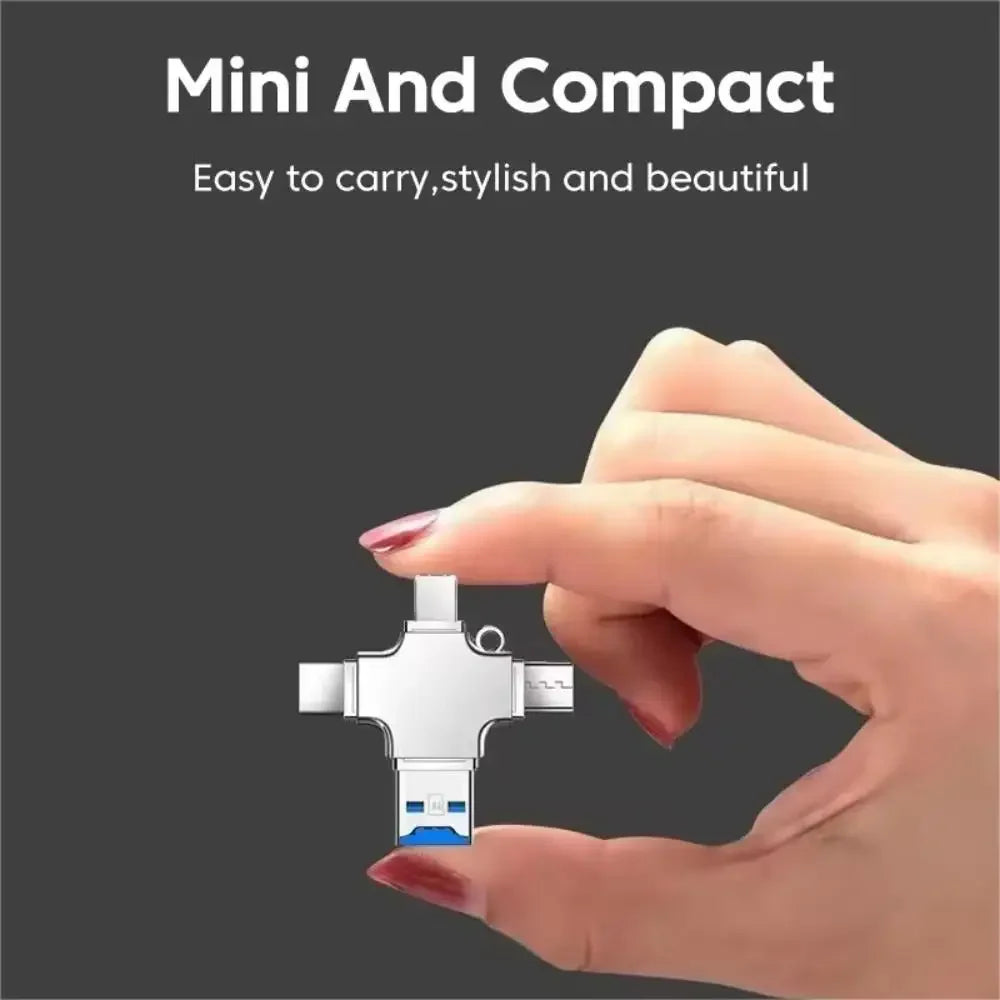 4-in-1 Micro SD Kartenleser für iPhone iPad Android