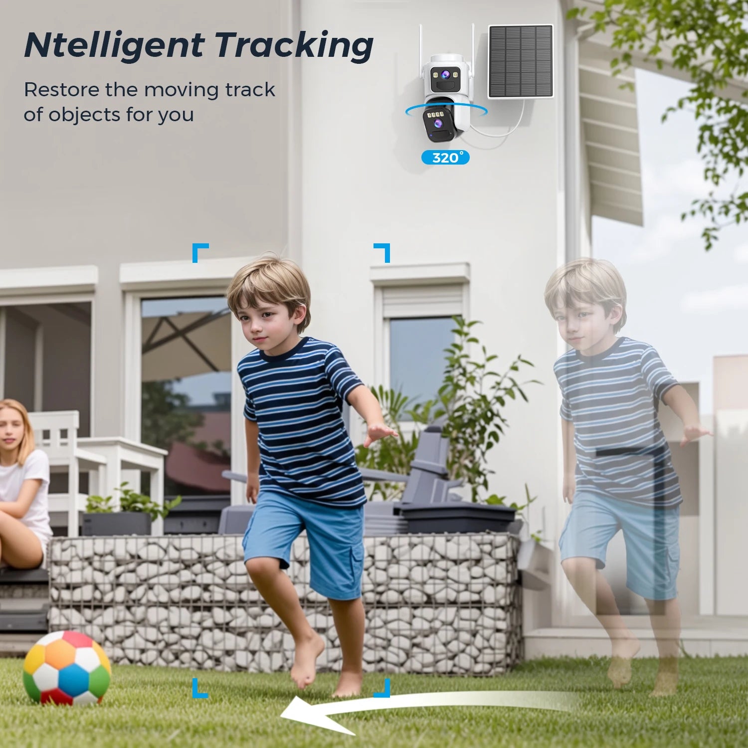 8MP Solar WLAN Überwachungskamera mit Dual-Linse