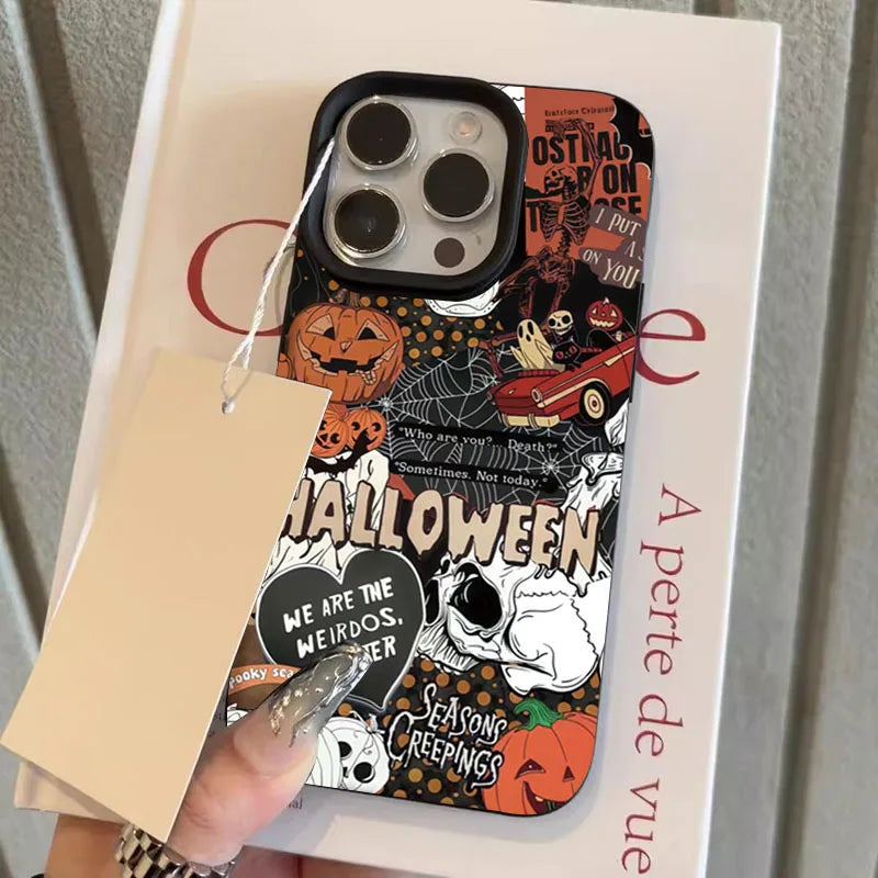 Creepy pumpkin silicone case for iPhone