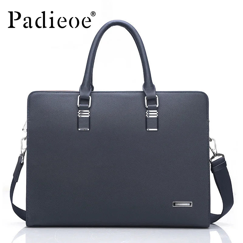 Padieoe Luxus Echtleder Herren Laptop Tasche