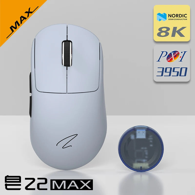 Leichte 4K Gaming-Maus mit 3 Modi und 6 DPI-Stufen
