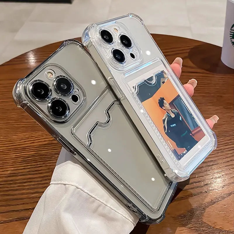 Transparente Kartenhüllen-Brieftasche iPhone