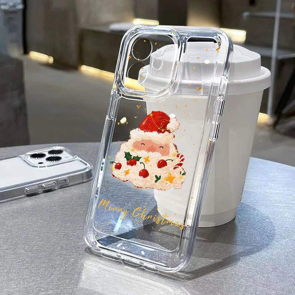 Fröhliche Weihnachtsbaum Santa Handyhülle für Samsung S25