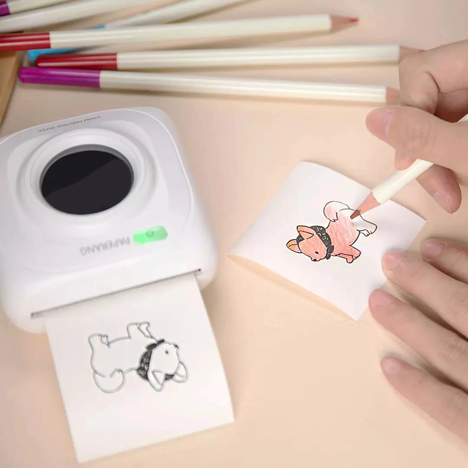 Mini Bluetooth Fotodrucker PAPERANG P1 mobil