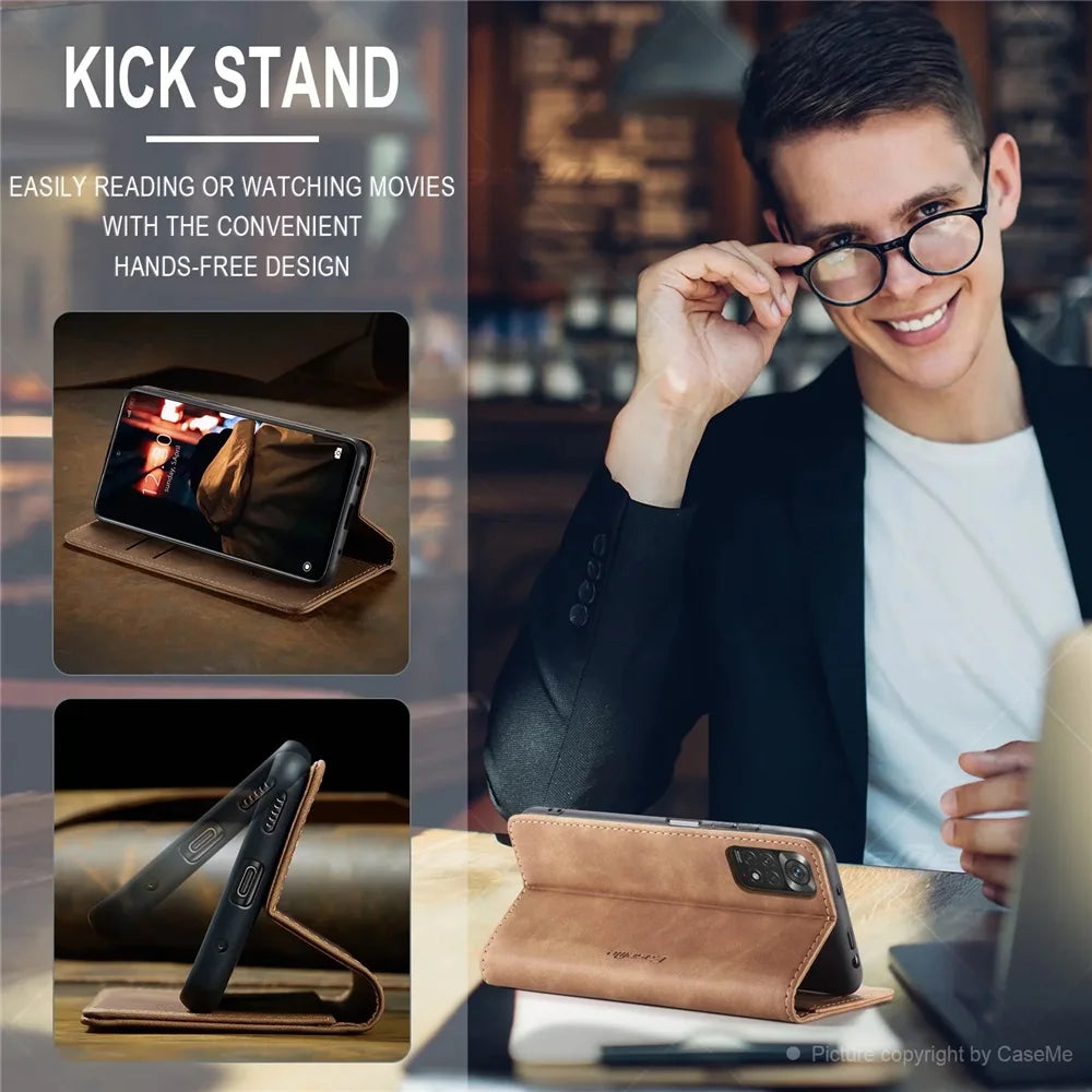 Étui portefeuille en cuir mat pour Xiaomi Mi 9T, 10T, 11T, 12T Pro Lite 5G, Redmi Note 8, 9S, 10, 11, 11S, 12Pro, Poco X5, F3, M3 Pro