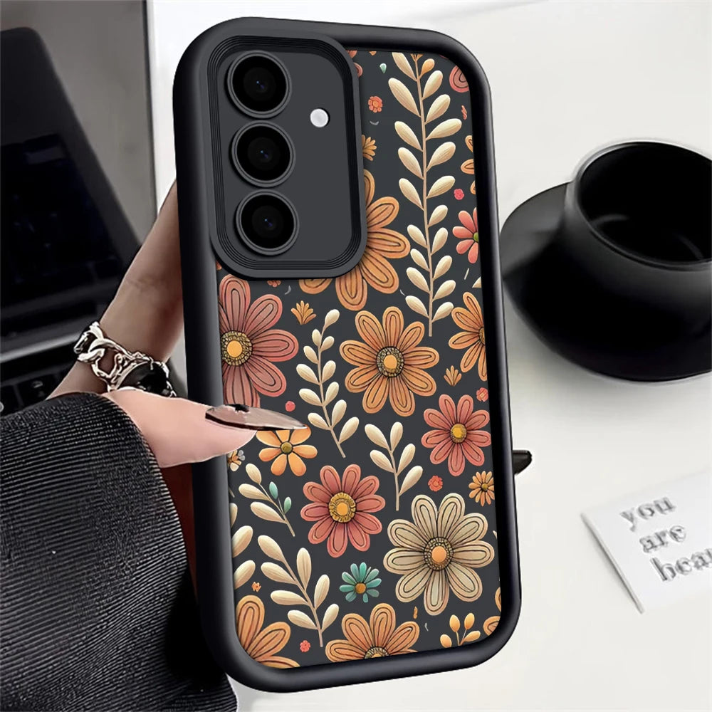Leaf Pattern Silicone Case for Samsung Galaxy Models