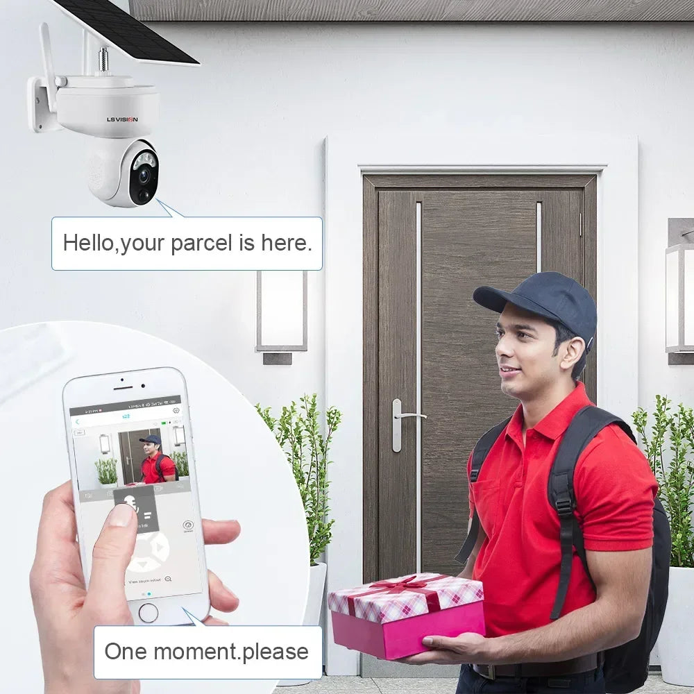 2K 4G Solar Outdoor PTZ WiFi Surveillance Camera