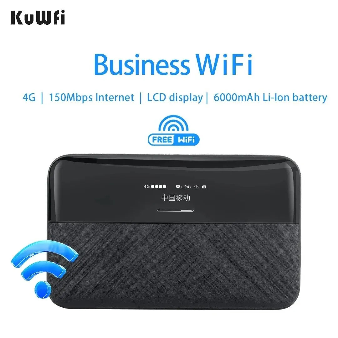 Kuwfi 4G Pocket WiFi Router 6000mAh