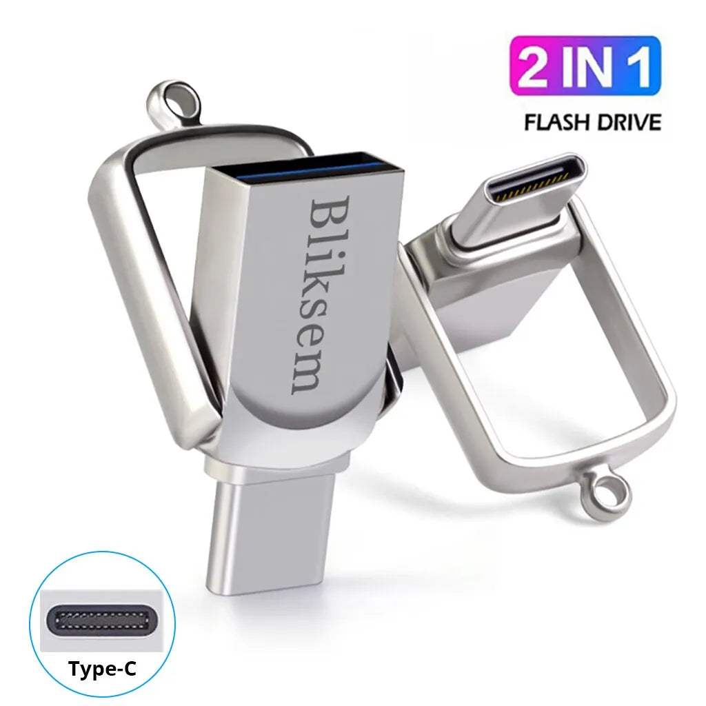 Bliksem 2-in-1 USB-Stick Type-C 32–128GB