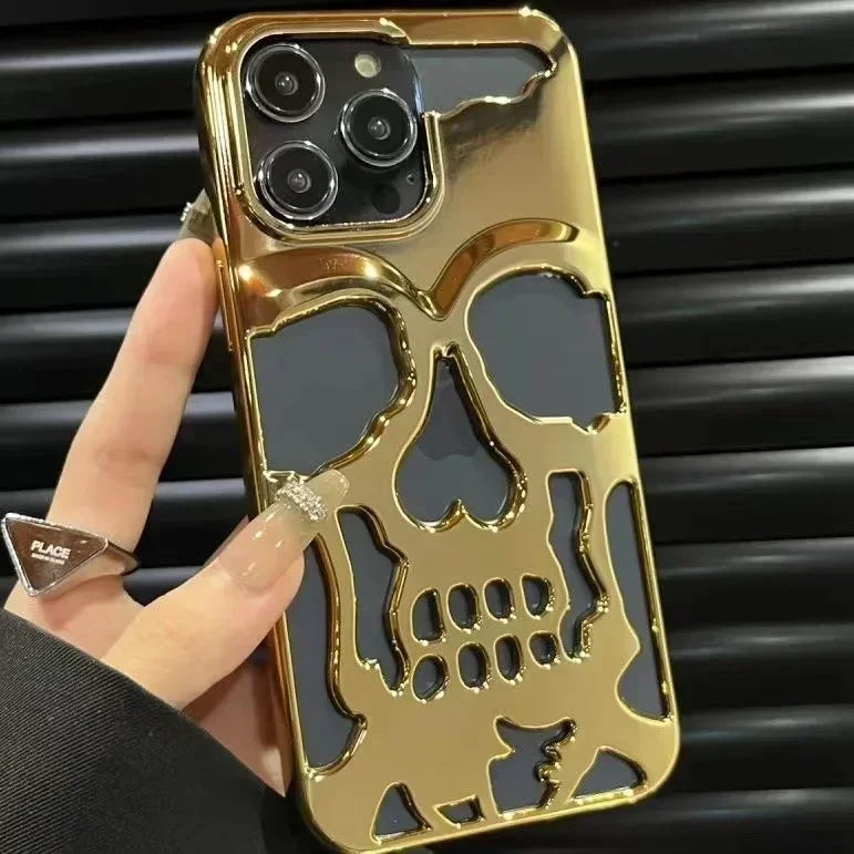 3D Matte Metallic Totenkopf Handyhülle iPhone