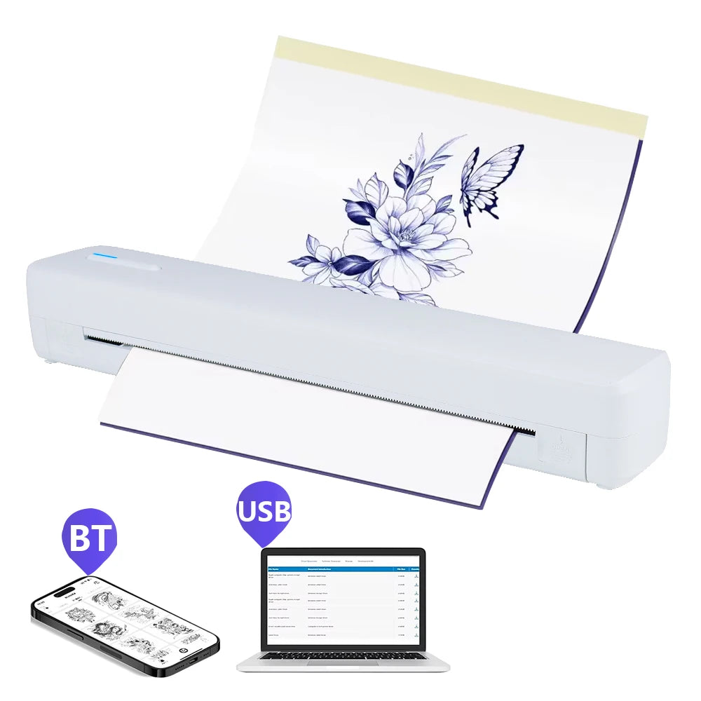 C80 Wireless Tattoo Stencil Printer, A4 Thermal Printing
