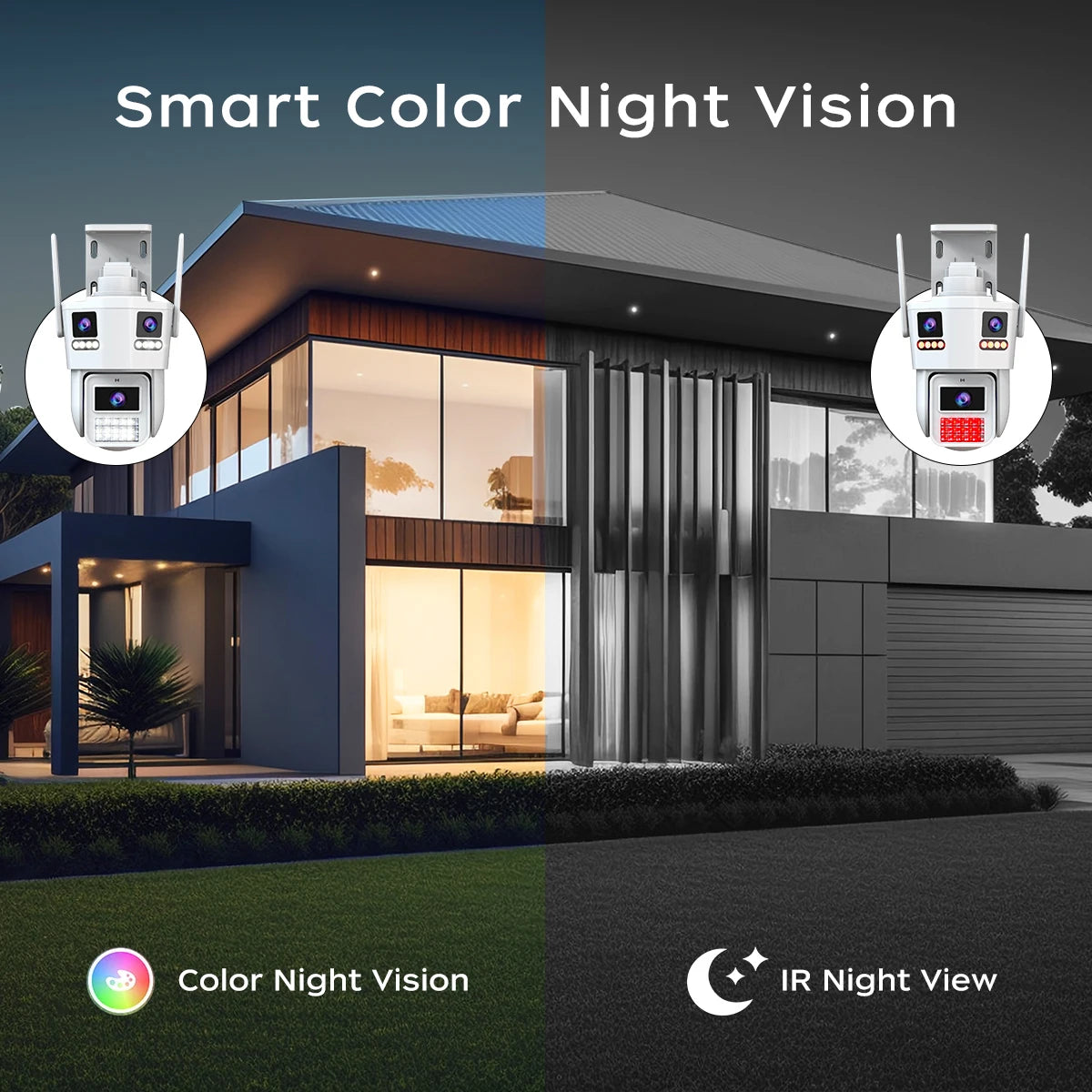 6K HD PTZ IP Camera, Triple Lens, Outdoor, 5G WiFi